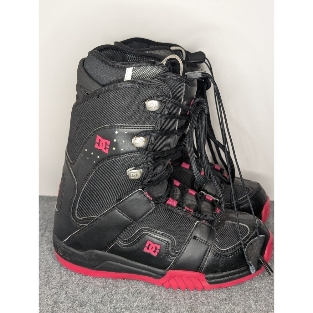 DC Girl's Women's Phase Snowboard Boots in Black/ Hot Pink Size 9.5L‎ 300415